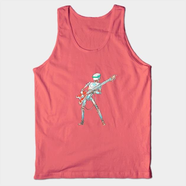 Robot Rock Tank Top by spacegoose